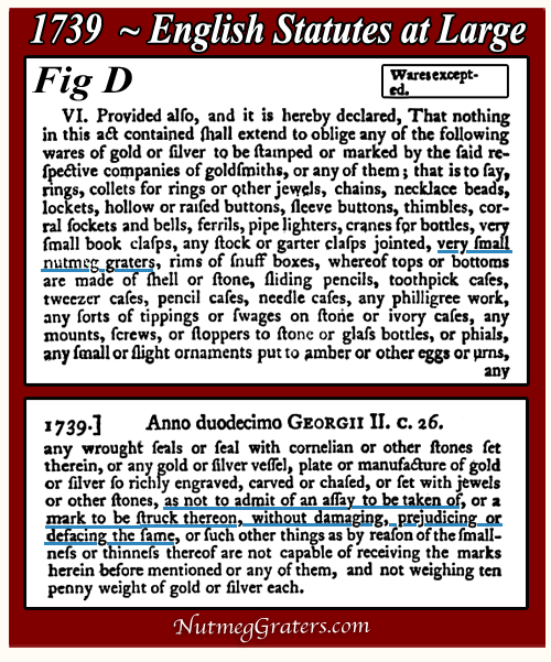 English Silver Statutes of 1739 