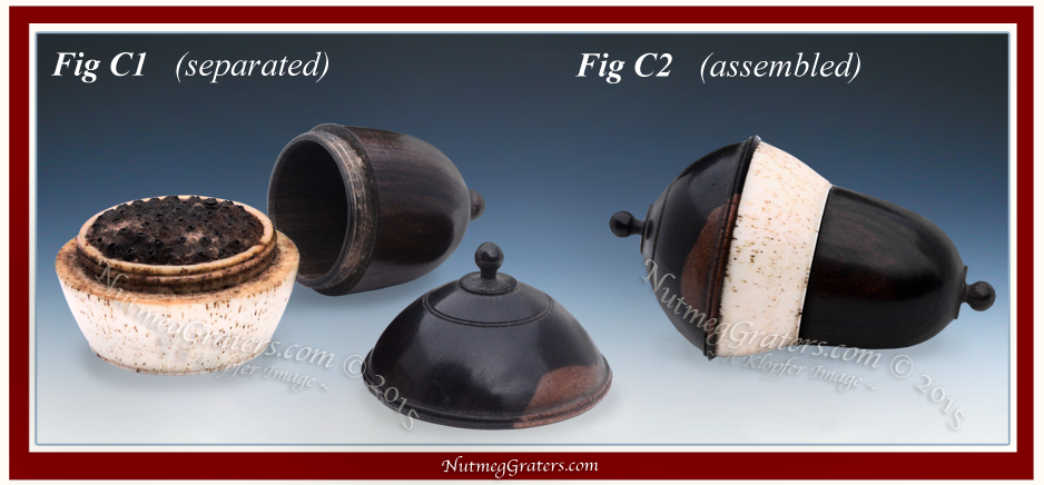 Lignum Vitae Acorn Nutmeg Grater