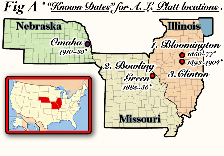 Known Platt living locations and dates